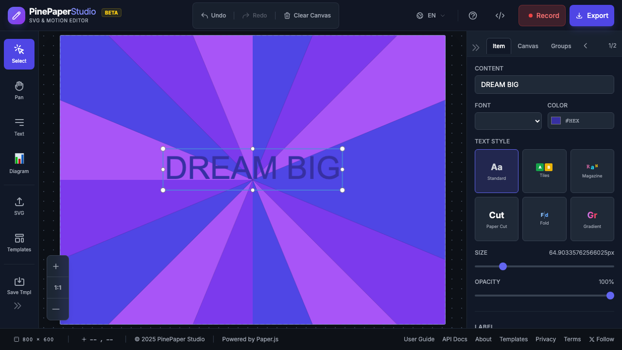 Final result of tutorial